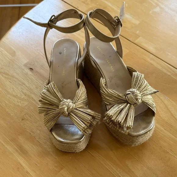 Loeffler Randall Gold Wedges - Picture 5 of 8